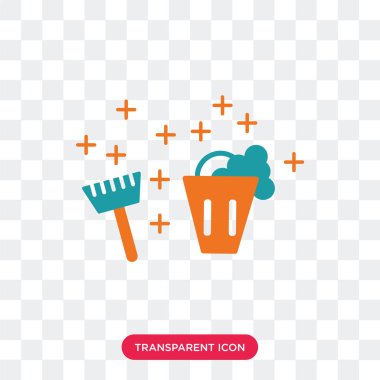 Saydam arka plan üzerinde fırça logo izole fırça vektör simgesi