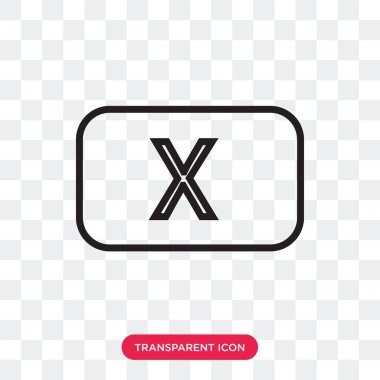 saydam arka plan üzerinde izole vektör simgesi x yakın yakın x 