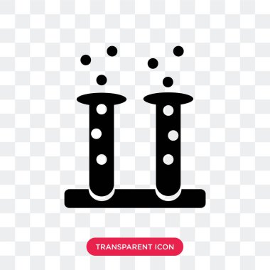 Saydam arka plan üzerinde Test izole test tüpleri vektör simgesi 