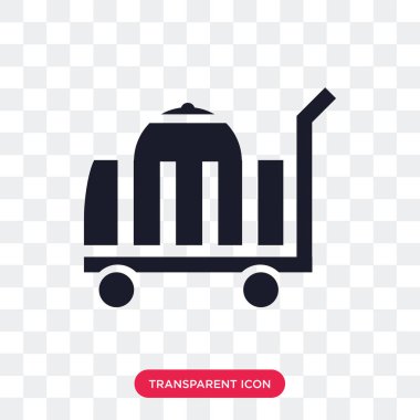 Saydam arka plan üzerinde Roo izole Oda Servisi vektör simgesi