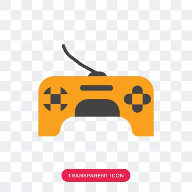 Saydam arka plan üzerinde Gamepad izole Gamepad vektör simgesi 
