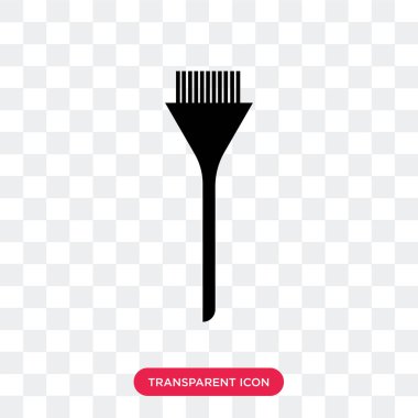 Fırçalar vektör simgesi üzerinde şeffaf arka plan izole makyaj, 