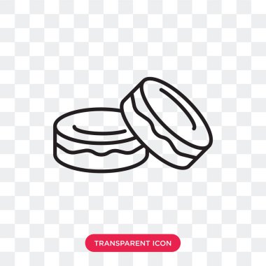 Saydam arka plan üzerinde Macarons logo tasarımı izole Macarons vektör simgesi