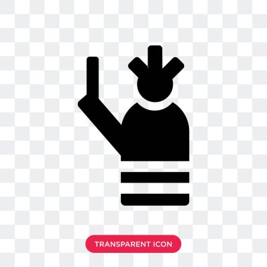 Özgürlük vektör simgesi üzerinde şeffaf arka plan izole heykeli