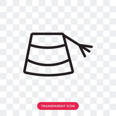 Şeffaf arka plan, şapkası logo des izole şapka vektör simgesi