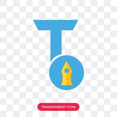 Şeffaf arka plan, metin logo d izole metin vektör simgesi