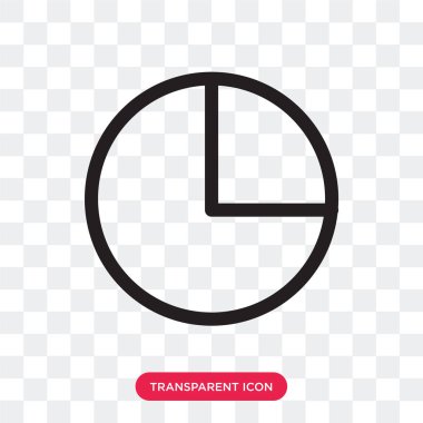 Saydam arka plan üzerinde pasta ch izole pasta grafiği vektör simgesi