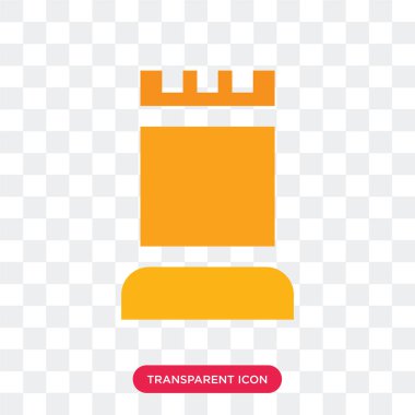 Saydam arka plan üzerinde kule logo izole kule vektör simgesi