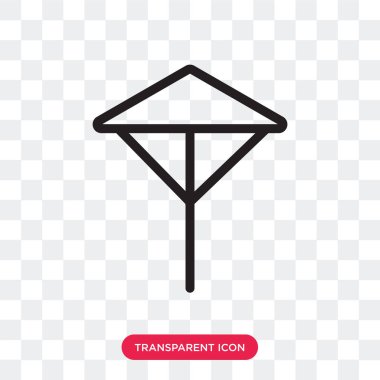 Saydam arka plan üzerinde Umbrell izole şemsiye vektör simgesi