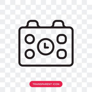 Saydam arka plan üzerinde Calenda izole takvim vektör simgesi