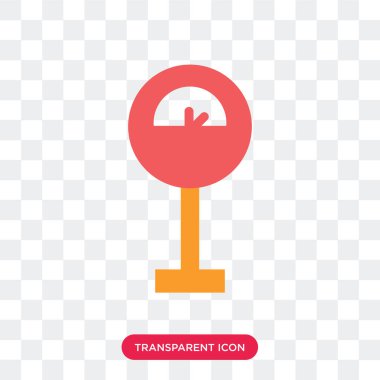 İzole parkmetre vektör simge şeffaf arka plan üzerinde Pa