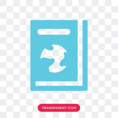 Saydam arka plan üzerinde Passpor izole pasaport vektör simgesi