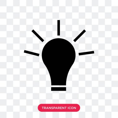 Saydam arka plan üzerinde ışık izole ışık vektör simgesi