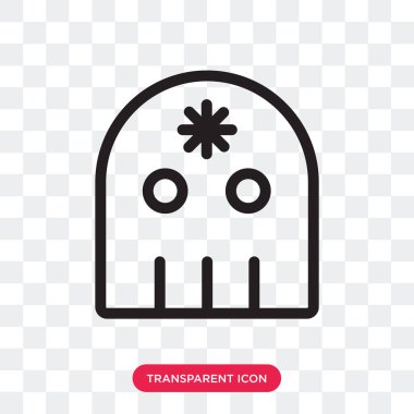 Saydam arka plan üzerinde kafatası logo izole kafatası vektör simgesi