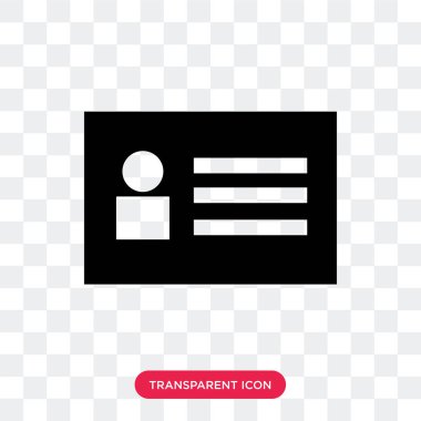 saydam arka plan üzerinde visitc izole visitcard vektör simgesi