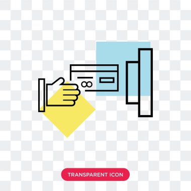 Şeffaf arka plan üzerinde De izole borç ödeme vektör simgesi