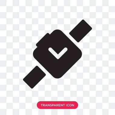 Saydam arka plan üzerinde akıllı izole Smartwatch vektör simgesi