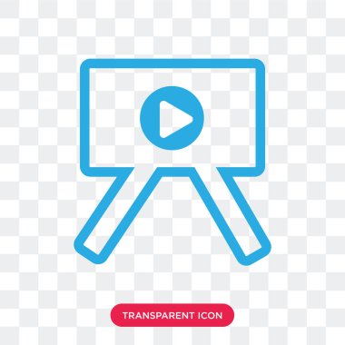 Saydam arka plan üzerinde ön izole sunu vektör simgesi