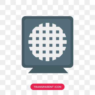 Saydam arka plan üzerinde hoparlör izole hoparlör vektör simgesi 