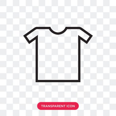 saydam arka plan üzerinde t-shirt izole t-shirt vektör simgesi 