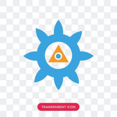 Saydam arka plan üzerinde çakra lo izole çakra vektör simgesi