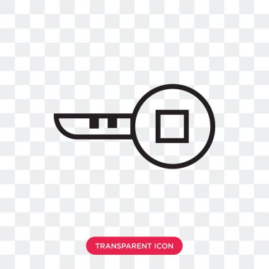 saydam arka plan üzerinde anahtar des izole anahtar vektör simgesi