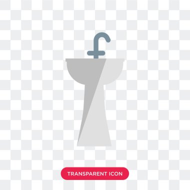 Saydam arka plan üzerinde lavabo logosu d izole vektör simge lavabo
