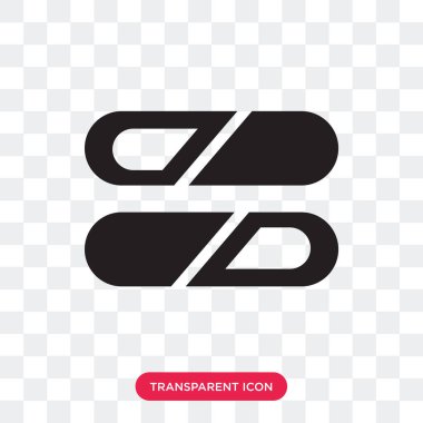 hapları şeffaf arka plan üzerinde hap logo izole simge vektör