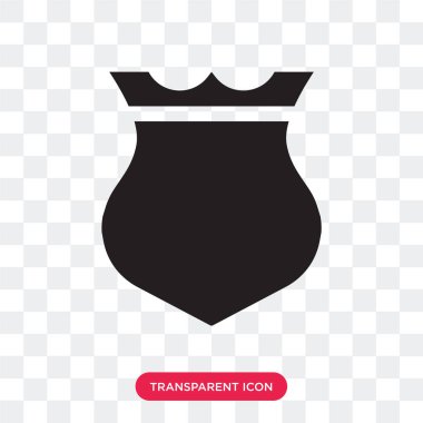 Saydam arka plan üzerinde Bla izole siyah kalkan vektör simgesi