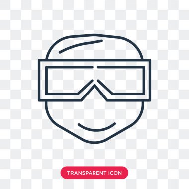 Saydam arka plan üzerinde Ar gözlük logo tasarımı izole Ar gözlük vektör simgesi