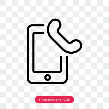 Saydam arka plan üzerinde akıllı izole Smartphone vektör simgesi