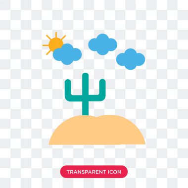 Saydam arka plan üzerinde çöl lo izole çöl vektör simgesi