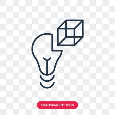 Saydam arka plan üzerinde fikir logo tasarımı izole fikir vektör simgesi