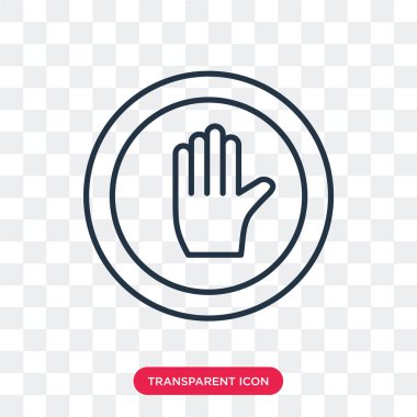 Saydam arka plan üzerinde el logo tasarım izole el vektör simgesi