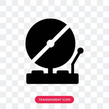 Okul zil vektör simgesini şeffaf arka plan üzerinde Scho izole