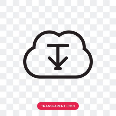 Download şeffaf arka plan üzerinde Downloa izole vektör simge