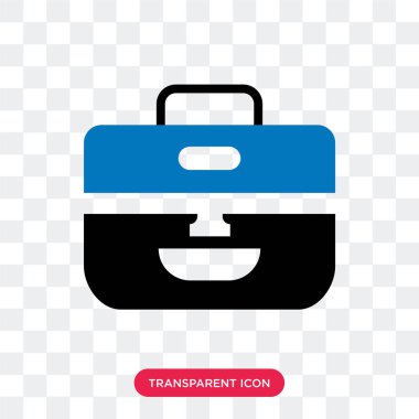 Saydam arka plan üzerinde Suitcas izole bavul vektör simgesi