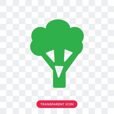 Saydam arka plan üzerinde Broccol izole brokoli vektör simgesi