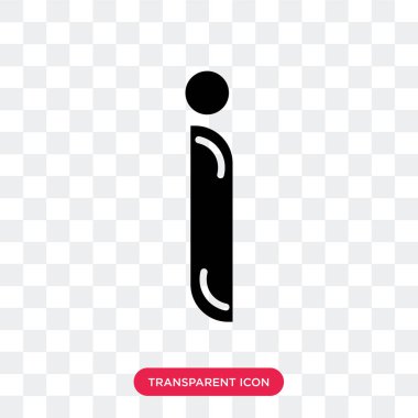 Saydam arka plan üzerinde bilgi izole bilgi vektör simgesi