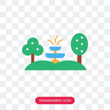 Saydam arka plan üzerinde Fountai izole Çeşme vektör simgesi