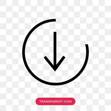 saydam arka plan üzerinde izole alt vektör simgesi lo alt