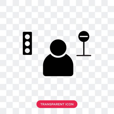 Saydam arka plan üzerinde taksi izole taksi sürücüsü vektör simgesi