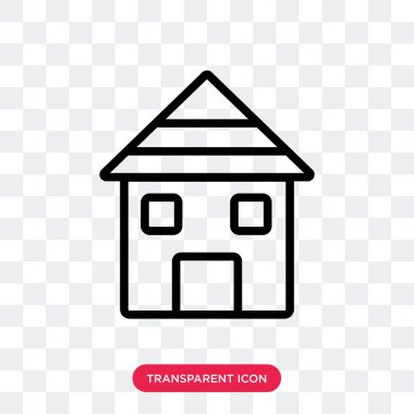 Saydam arka plan üzerinde ev logo d izole ev vektör simgesi