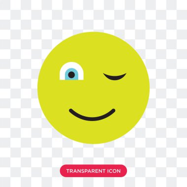 Saydam arka plan üzerinde Wink logosu d izole vektör simge wink