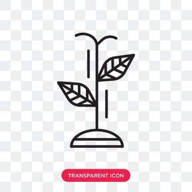 Saydam arka plan üzerinde filiz lo izole vektör simge filiz