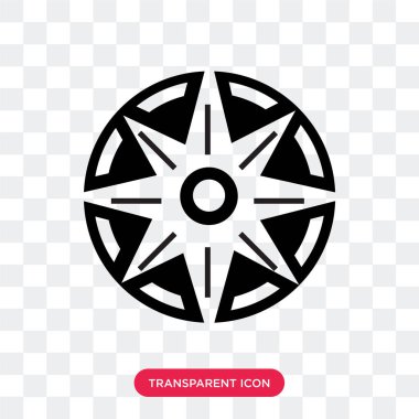 Saydam arka plan üzerinde rüzgar r izole rüzgar gülü vektör simgesi