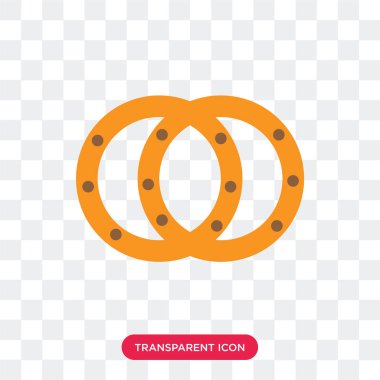 Saydam arka plan üzerinde simit izole simit vektör simgesi 