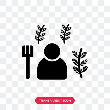 Saydam arka plan üzerinde çiftçi lo izole Çiftçi vektör simgesi