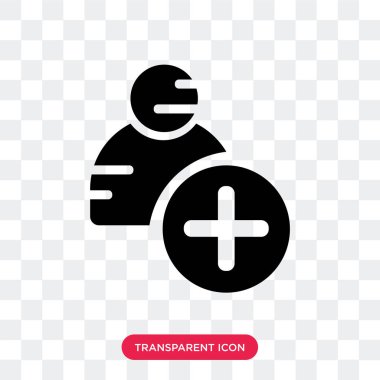 Saydam arka plan üzerinde Ekle kullanım izole Kullanıcı vektör simge Ekle