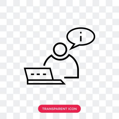 Saydam arka plan üzerinde Operato izole operatör vektör simgesi